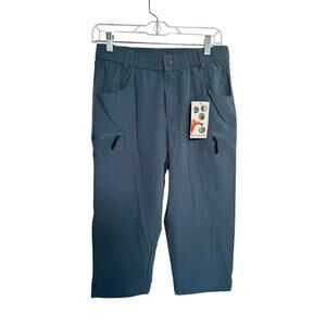 Kuenlun Top Womens Hiking Pants Cropped Lightweight Size Medium Blue New